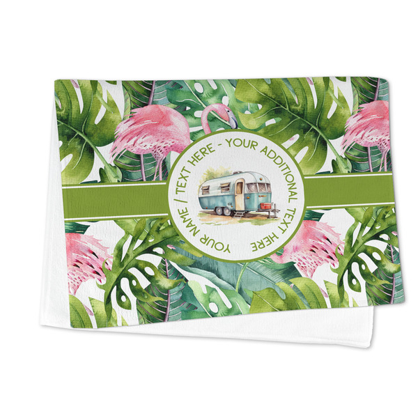 Flamingo & Camping Microfiber Dish Towel - FOLDED HALF