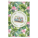 Flamingo & Camping Microfiber Golf Towel (Personalized)