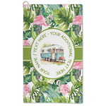 Flamingo & Camping Microfiber Golf Towel (Personalized)