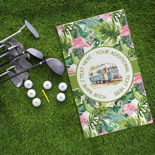 Flamingo & Camping Microfiber Golf Towels - LIFESTYLE
