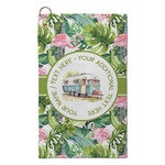 Flamingo & Camping Microfiber Golf Towel - Small (Personalized)