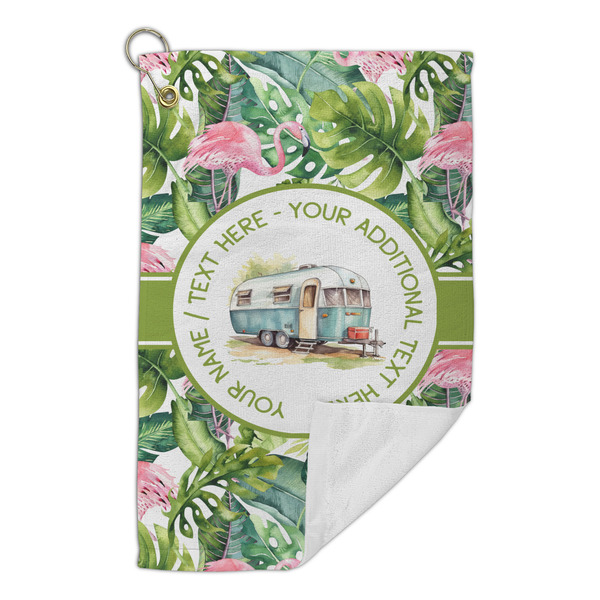 Flamingo & Camping Microfiber Golf Towels Small - Front Folded