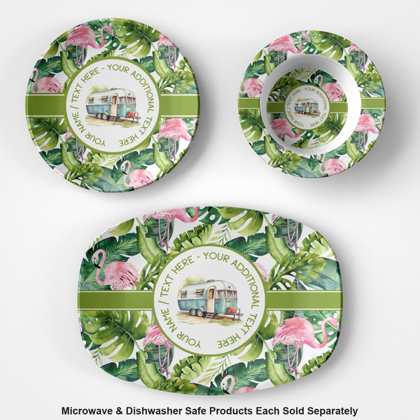 Flamingo & Camping Microwave Safe Composite Polymer Plastic Dishware - Group