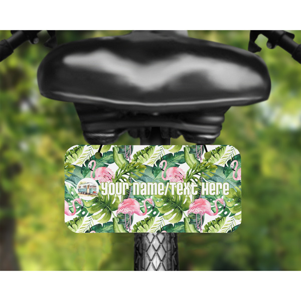 Flamingo & Camping Mini License Plate on Bicycle - LIFESTYLE Two holes