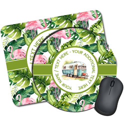 Flamingo & Camping Mouse Pad (Personalized)