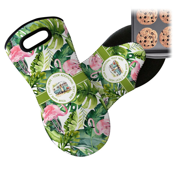 Flamingo & Camping Neoprene Oven Mitt