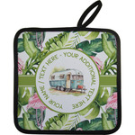 Flamingo & Camping Pot Holder (Personalized)