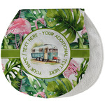 Flamingo & Camping Burp Pad - Velour - Single (Personalized)