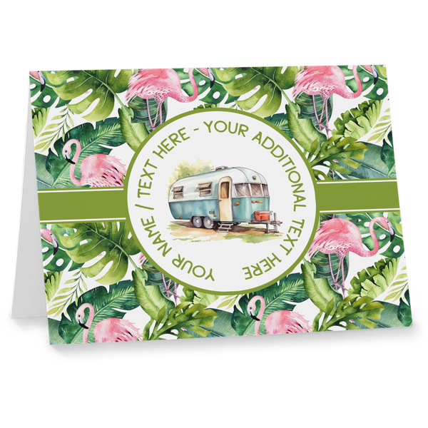 Custom Flamingo & Camping Note Cards (Personalized)