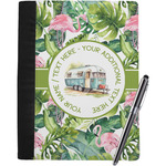 Flamingo & Camping Notebook Padfolio - Large (Personalized)