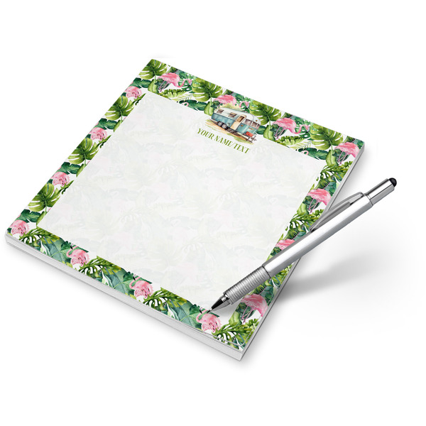 Custom Flamingo & Camping Notepad