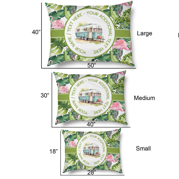 Flamingo & Camping Outdoor Dog Beds - SIZE CHART