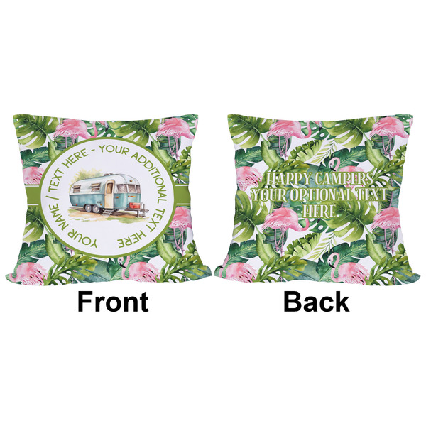 Flamingo & Camping Outdoor Pillow - 20x20