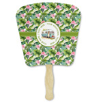 Flamingo & Camping Paper Fan (Personalized)