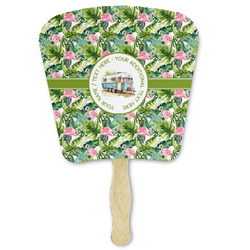 Flamingo & Camping Paper Fan (Personalized)