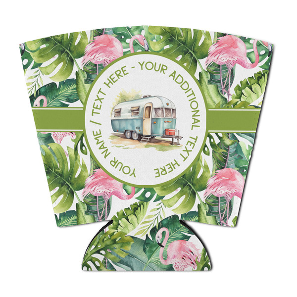 Flamingo & Camping Party Cup Sleeves - with bottom - FRONT