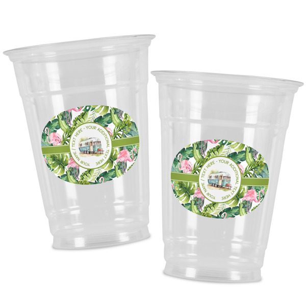 Flamingo & Camping Party Cups - 16oz - Alt View