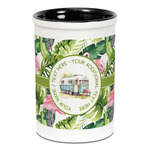 Flamingo & Camping Ceramic Pencil Holders - Black