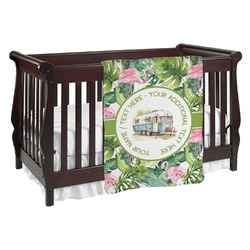 Flamingo & Camping Baby Blanket (Personalized)