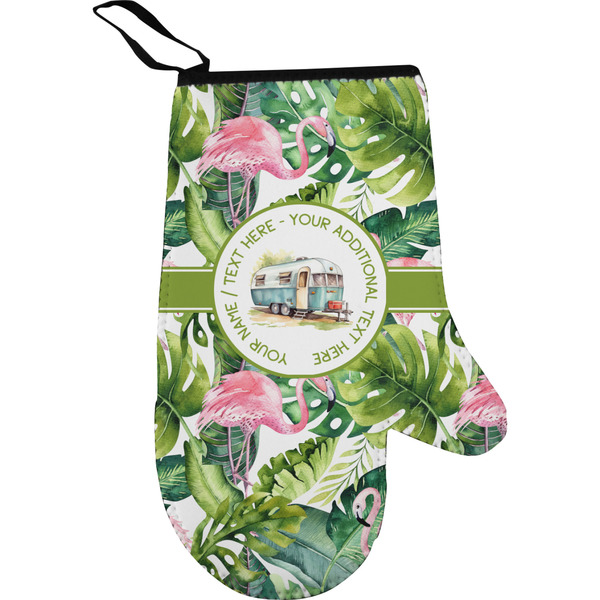 Custom Flamingo & Camping Oven Mitt (Personalized)