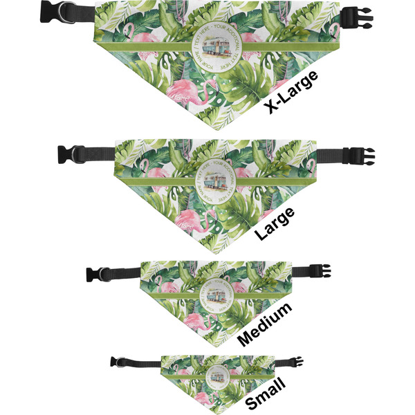 Flamingo & Camping Pet Bandana Sizes