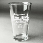 Flamingo & Camping Pint Glass - Laser Engraved