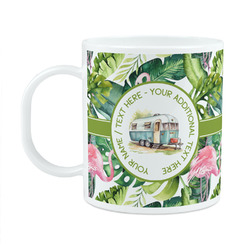 Flamingo & Camping Plastic Kids Mug (Personalized)
