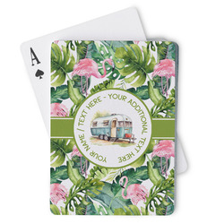 Flamingo & Camping Playing Cards (Personalized)