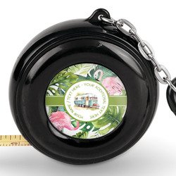 Flamingo & Camping Pocket Tape Measure - 6 Ft w/ Carabiner Clip (Personalized)