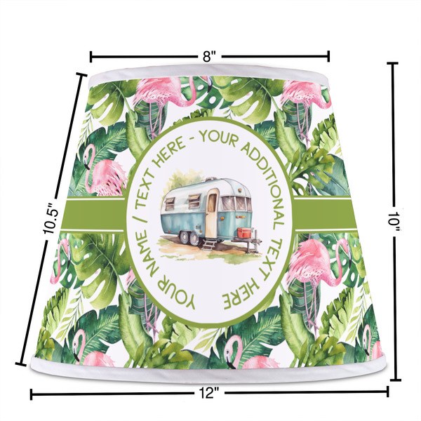 Flamingo & Camping Poly Film Empire Lampshade - Dimensions
