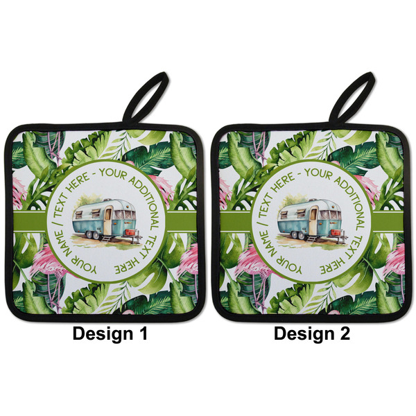 Flamingo & Camping Pot Holders - Set of 2 APPROVAL