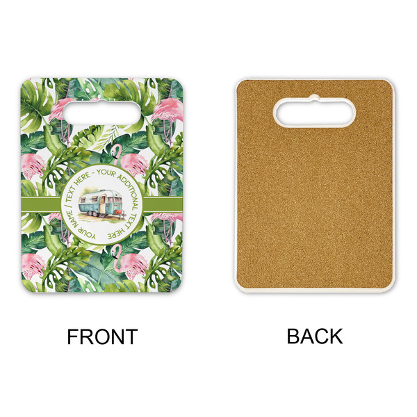 Flamingo & Camping Rectangle Trivet with Handle - APPROVAL