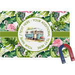 Flamingo & Camping Rectangular Fridge Magnet (Personalized)
