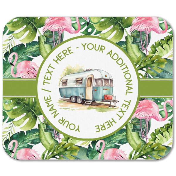 Flamingo & Camping Rectangular Mouse Pad - APPROVAL