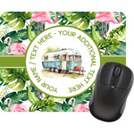 Flamingo & Camping Rectangular Mouse Pad (Personalized)