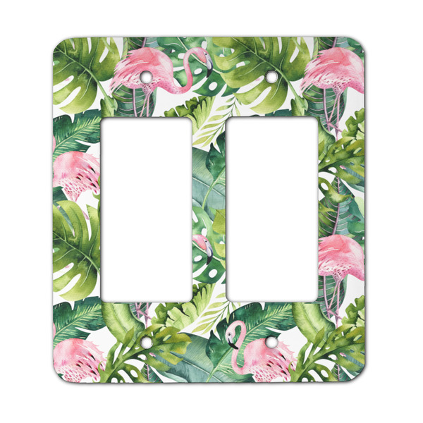 Custom Flamingo & Camping Rocker Style Light Switch Cover - Two Switch