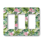 Flamingo & Camping Rocker Style Light Switch Cover - Three Switch