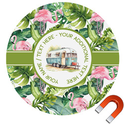 Flamingo & Camping Car Magnet (Personalized)