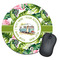 Flamingo & Camping Round Mouse Pad (Personalized)