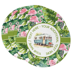 Flamingo & Camping Round Paper Coasters (Personalized)
