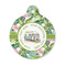 Flamingo & Camping Round Pet ID Tag - Small (Personalized)