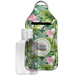 Flamingo & Camping Hand Sanitizer & Keychain Holder - Large (Personalized)