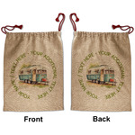 Flamingo & Camping Santa Sack - Double-Sided (Personalized)