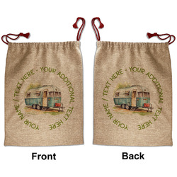 Flamingo & Camping Santa Sack - Double-Sided (Personalized)
