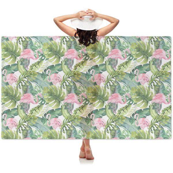 Custom Flamingo & Camping Sheer Sarong