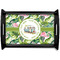 Flamingo & Camping Black Wooden Tray - Small (Personalized)