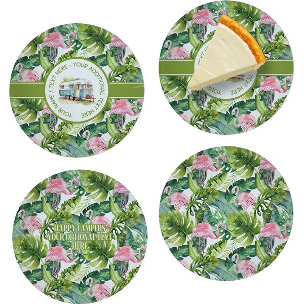 Flamingo & Camping Set of Appetizer / Dessert Plates