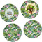 Flamingo & Camping Glass Lunch / Dinner Plates 10" - Set of 4 (Personalized)