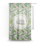 Flamingo & Camping Sheer Curtain (Personalized)