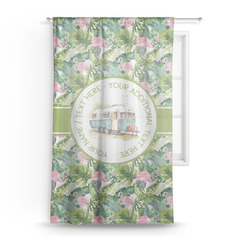 Flamingo & Camping Sheer Curtain (Personalized)